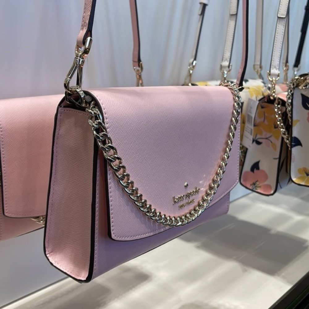 Kate Spade Carson Convertible Crossbody Chalk Pink - Picture 4 of 16